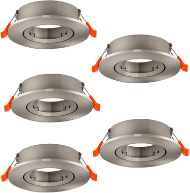 Eglo barranco inbouwspot - gu10 - ø 9 cm - grijs - set van 5 stuks - kantelbaar