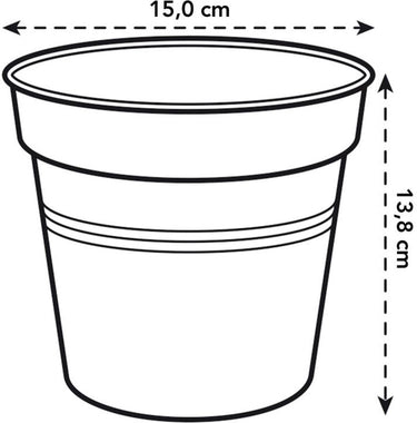 Elho green basics grow pot 17cm | set van 20 kweekpotten - living black