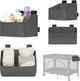 Lionelo sidepocket small – bedside pocket wiegorganizer 26×12×15 cm – 2 vakken voor luiers, doekjes accessoires – voor reisbed, co-sleeper box – verstevigd, draagbaar multifunctioneel