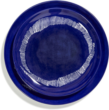 Serax - ottolenghi feast - bord m - donkerblauw wit - 22 ø - 2 stuks