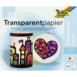 Overtrekpapier folia 14 x 24 cm 42 g m² kleurenassortiment 10 vellen