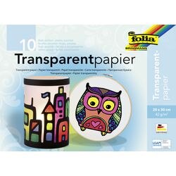Overtrekpapier folia 20 x 30 cm 42 g m² kleurenassortiment 10 vellen