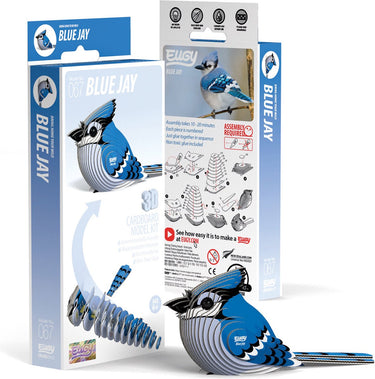 Eugy 3d puzzel - blauwe gaai - vogels - duurzaam - verzamel ze allemaal - 6 jaar