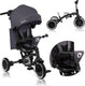 Lionelo tris plus kinderdriewieler 2in1 - driewieler loopfiets voor kinderen vanaf 9 maanden - groeit mee tot 5 jaar - 25 kg - 360° draaibare zitting - ouderduwstang - anti-lek wielen