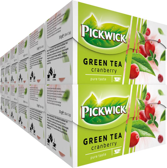 Pickwick cranberry groene thee - 12 x 20 theezakjes
