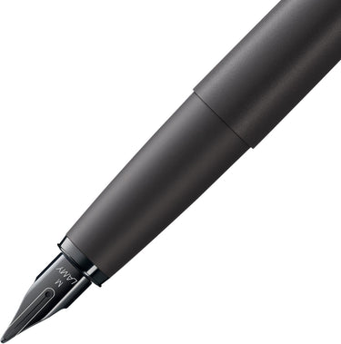 Lamy studio lx-all-black vulpen – universele vulpen in een elegant, volledig metalen behuizing – met propellerclip en stalen penpunt in maat f – inclusief t 10 blauwe inktpatroon