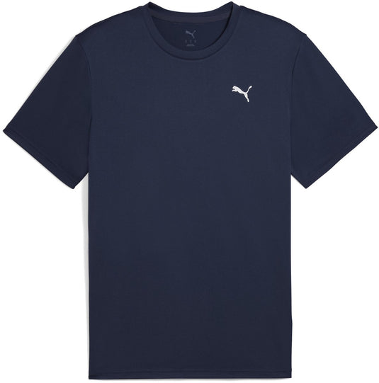Puma m tad essentials solid cat tee (lc small cat) heren sportshirt - navy- white m