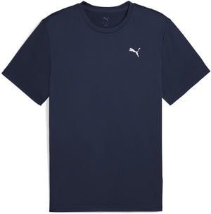 Puma m tad essentials solid cat tee (lc small cat) heren sportshirt - navy- white