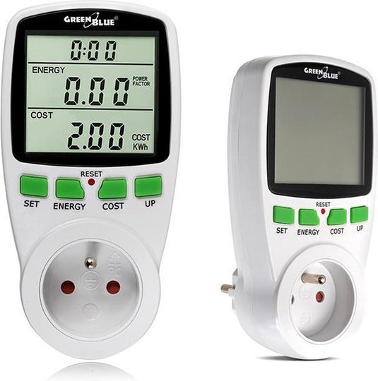 Greenblue gb202 - vermogensmeter wattmeter display meettijd met penaarde