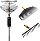 Fiskars quikfit tuinhark bladhark met steel - tuinhark met steel - set met 2 harken