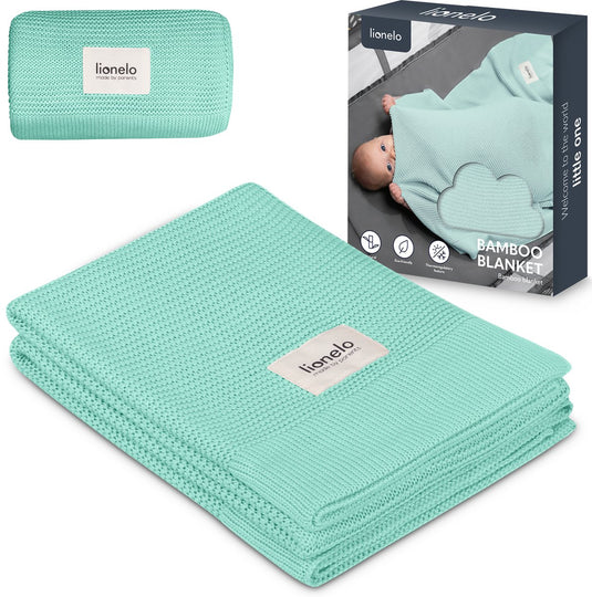 Lionelo bamboo blanket - deluxe baby deken - hypoallergeen - antibacterieel - antischimmel - 100% bamboe katoen - thermoregulerend - zacht ademend - duurzaam - wasbaar - vanaf geboorte - 100×75 cm