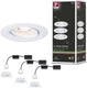Paulmann led-inbouwlamp nova mini coin basisset zwenkbaar rond 66 mm 15° coin 3x4w 3x310lm 230v 2700k wit mat