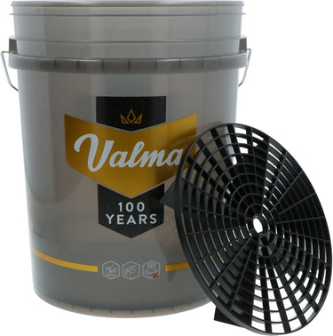 Valma was emmer met grit guard - verwijdert vuil uit spons of doek - vuil blijft op bodem van de emmer - voorkomt krassen - 20 liter