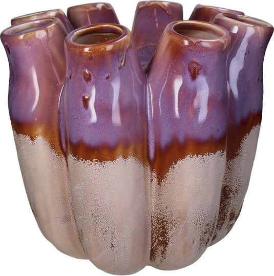 Hd collection vaas stoneware paars 29x29x28cm