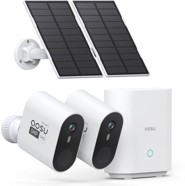 Aosu solarcam system max - 2 beveiligingscamera’s - 2k resolutie - zonne-energie - draadloos - 32gb