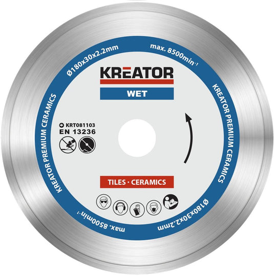 Kreator krt081103 diamantschijven set – ø180mm – universeel