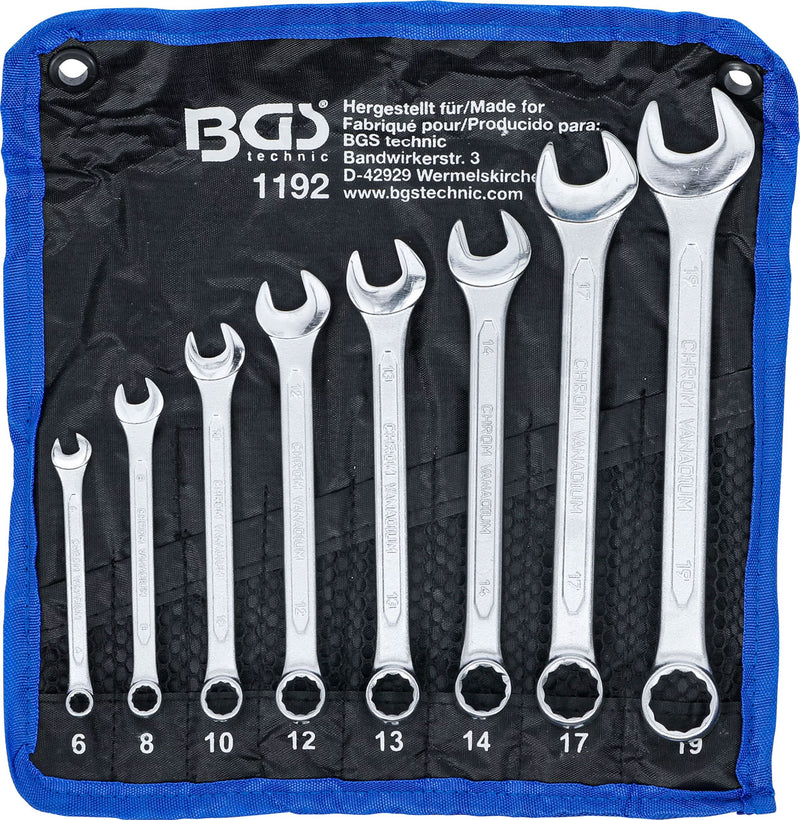 Afbeelding laden in galerijviewer, Bgs technic combination wrench set sw 6 - 19 mm 8 pcs.
