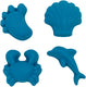 Scrunch zandvormpjes - blauw - opvouwbaar - recycleerbaar