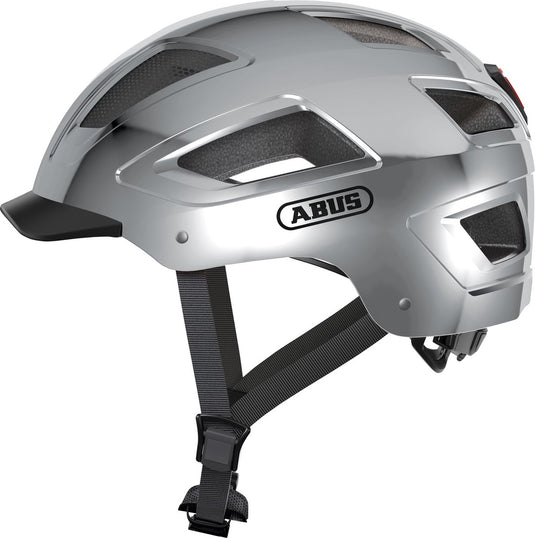 Abus fietshelm hyban 2.0 chrome silver l - 56-61 cm - zilver - geschikt voor gebruik op elektrische fietsen - stadsfietsen - 460 g l