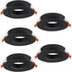 Eglo barranco inbouwspot - gu10 - ø 9 cm - zwart - set van 5 stuks - kantelbaar