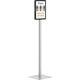 Displaystandaard durable 501257 grijs pe-epoxycoating, staal