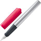 Lamy nexx crimson vulpen - vulpen met anti-slip grip gepolijste linkshandige stalen penpunt (lh) in lijndikte m - driehoekige aluminium houder - incl. inktpatroon t 10 blauw