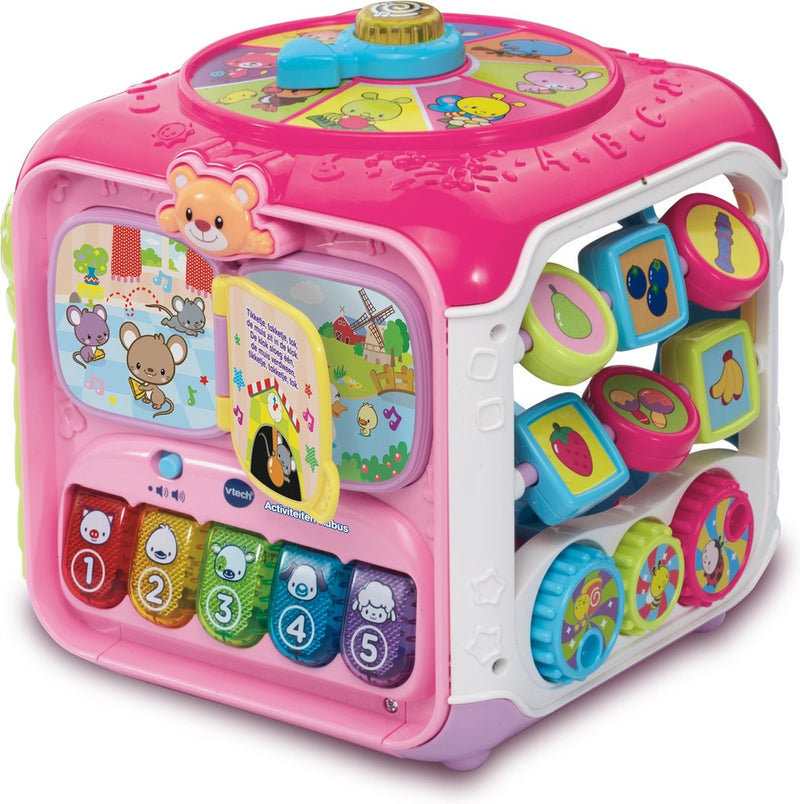 Afbeelding laden in galerijviewer, Vtech baby activiteiten kubus - educatief babyspeelgoed - dieren, cijfers en kleuren - cadeau - van 9 tot 36 maanden - roze
