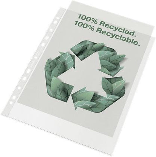 Esselte 100% gerecyclede pp a4 maxi showtas - 70 micron - 100x transparante insteekhoezen - ideaal voor thuiskantoor