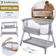 Lionelo luna – 2-in-1 babybedje co-sleeper – geboorte tot 9 kg – 7 hoogtestanden – kantelbaar matras – mesh zijkanten – wielen met blokkade – wasbare hoes – inclusief opbergmand