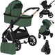 Lionelo layla - 3in1 kinderwagen met astrid i-size autostoel - xxl set - reiswieg, buggy en autostoel - grote all-terrain wielen met vering - airydots matras - 3d-ventilatie - xxl zitje tot 95 cm - bediening met één hand - complete accessoireset