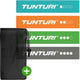 Tunturi 4 weerstandsbanden set - mini power body band - weerstandsband - fitness elastiek - fitnessband - trainingsband - gymnastiekband - incl. gratis fitness app