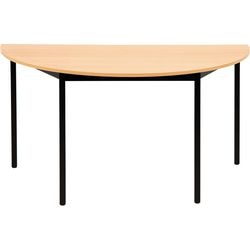 Halfronde tafel sodematub ijzer bruin, zwart