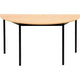 Halfronde tafel sodematub ijzer bruin, zwart