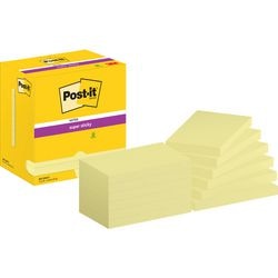 Super sticky notes post-it 655-12sscy-eu 76x127 mm effen geel