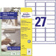 Multifunctionele etiketten avery l4737rev-10 papier wit