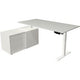 Zit-sta-bureau kerkmann 10216011 melamine; staal lichtgrijs; wit