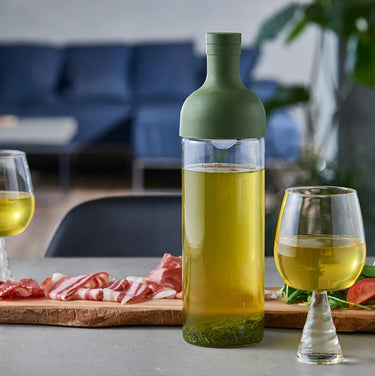 Hario filter in bottle ice tea fles olijfgroen 750ml