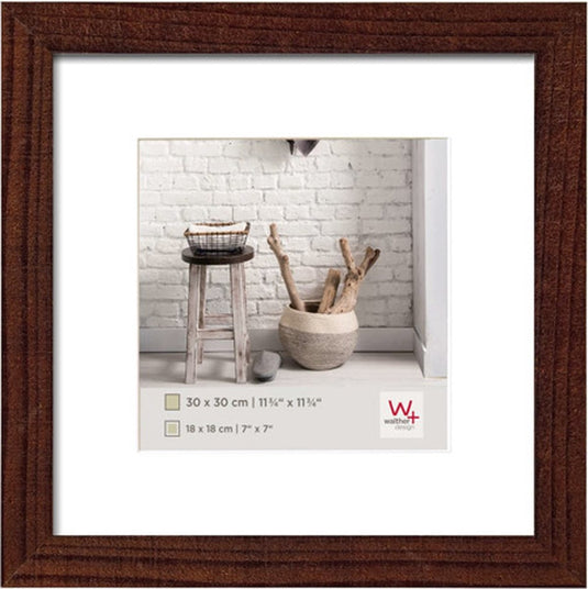 Walther home - houten lijst - fotoformaat 30x30 cm - walnoot