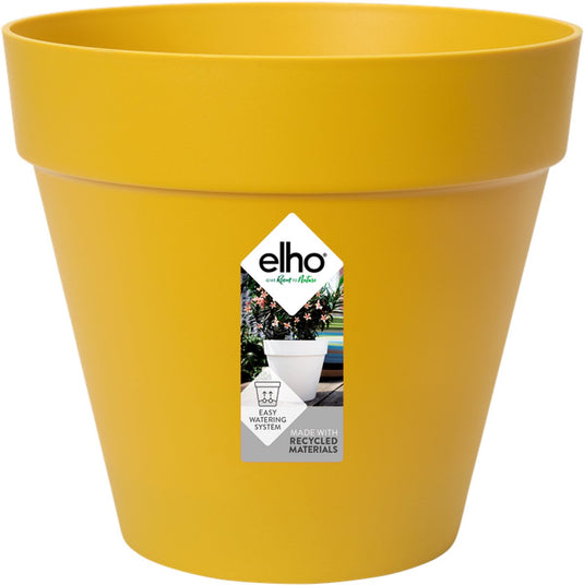 Elho loft urban rond 20 - bloempot voor buiten - ø 19.3 x h 17.5 cm - oker