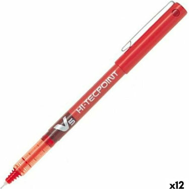 Pilot pen roller v-5 rood 0,3 mm naald 12 stuks