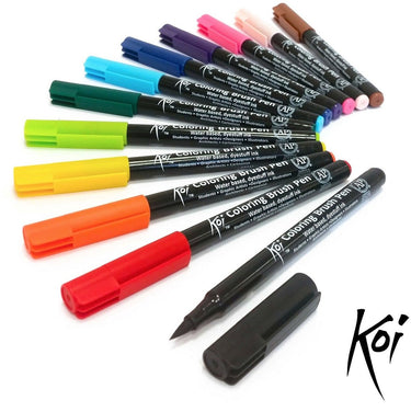 Sakura koi color brush penseelstiften set, 12dlg.