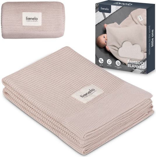 Lionelo bamboo blanket - deluxe baby deken - hypoallergeen - antibacterieel - antischimmel - 100% bamboe katoen - thermoregulerend - zacht ademend - duurzaam - wasbaar - vanaf geboorte - 100×75 cm