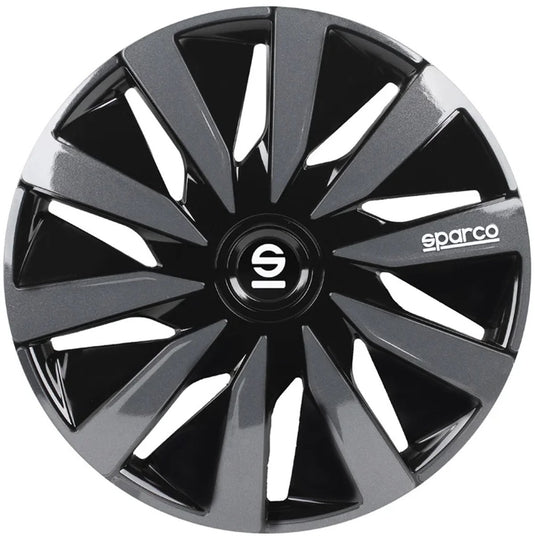 Sparco wieldoppen lazio - 14 inch - zwart grijs