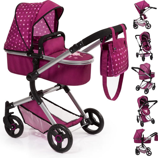 Bayer design - combi poppenwagen neo vario - paars met fee