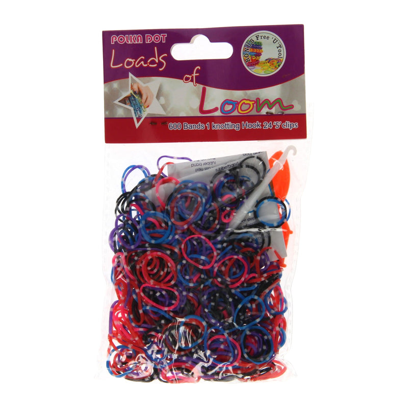 Afbeelding laden in galerijviewer, Loom bands polka dots set, 600st.
