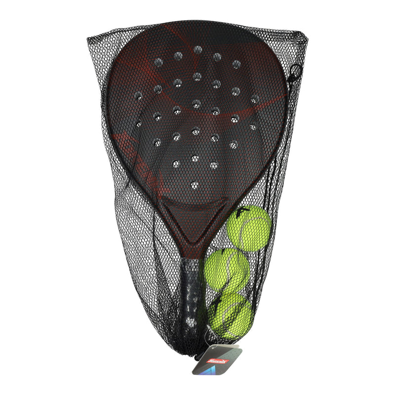Afbeelding laden in galerijviewer, Adrenix padelset racket met 3 ballen - rood

