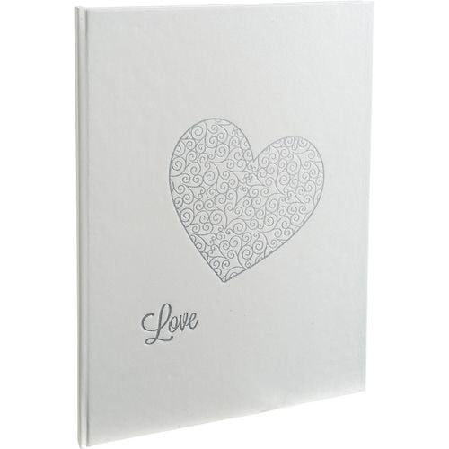 Gastenboek exacompta 4754e wit karton, pu, pvc