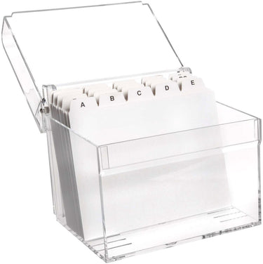 Maul kaartenbak met index a6 acryl 15.9 x 12.7 x 12.5 cm transparant