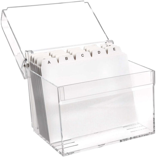 Maul kaartenbak met index a6 acryl 15.9 x 12.7 x 12.5 cm transparant