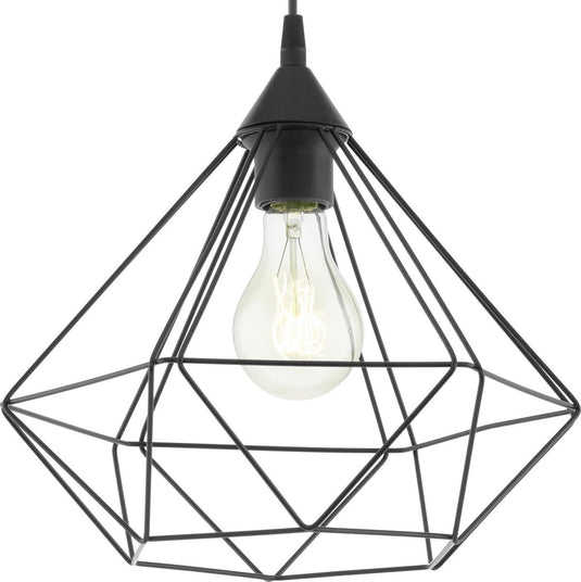 Eglo tarbes hanglamp - e27 - ø 32,5 cm - zwart